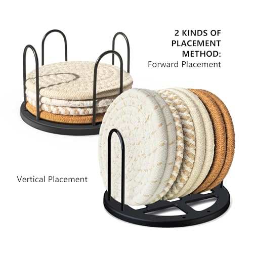 Lazebox Cotton Woven Coasters Set of 8