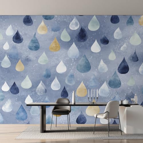Fresque Murale Intissé Goutte de Pluie Haute Définition Grand Format