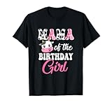 Mama of The Birthday Girl Farm Mommy Cow 1St Birthday Girl T-Shirt