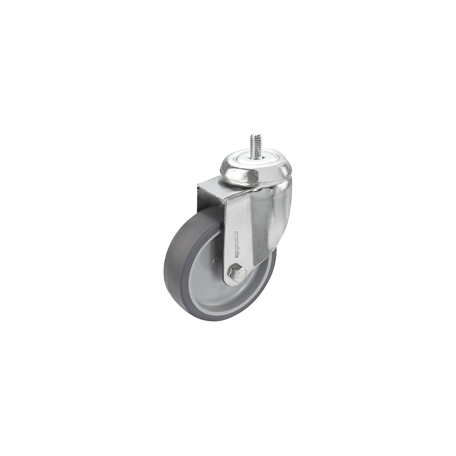 Set aus thermoplastischen Gummireifen | mit Gewindestift | 4 Lenkrollen | Rad-Ø x Breite 75 x 25 mm