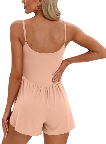 Beaully Women's Summer Sleeveless Athletic Rompers 6110 Light Pink L - image 2