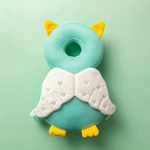 Mochila Protetora Cabeça De Bebê Almofada Antiqueda Ajustável - Proteção Contra Queda e Tombo Aprendendo Caminhar (CORUJINHA)