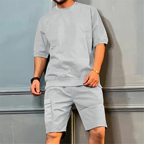 Survêtement d'été ample en gris clair pour vos journées décontractées - 3