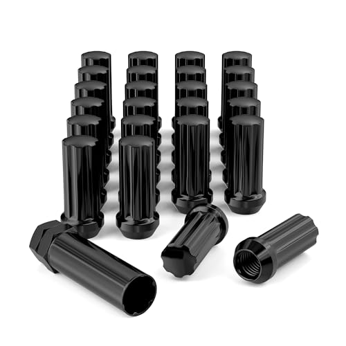 FLYCLE M14x1.5 Black Extended Spline 24pc