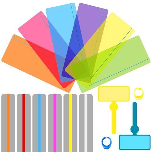 Ysimple 16 Stück Geführte Lesestreifen Set Farbige Leselineal mit Fingertracker Legasthenie Überlagerungslineal Lesehilfe Kinder Dyslexie Lesehilfe für Legasthenie Visuelles Stress ADHS