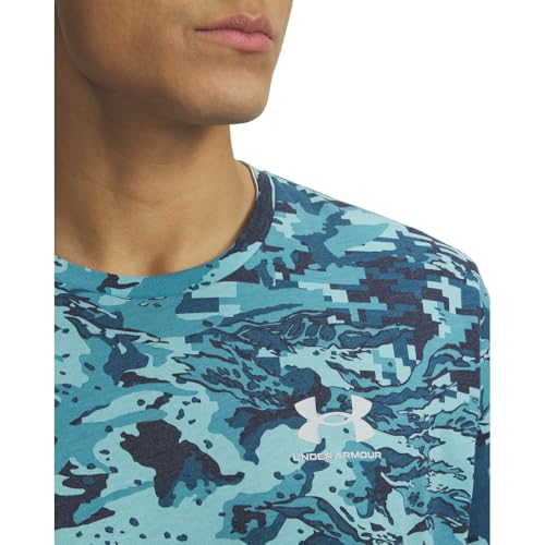 Image of Under Armour Men's ABC Camo Short-Sleeve T-Shirt | Super soft cotton /polyester mix. With camo pattern, crew neck and logo on the left chest.