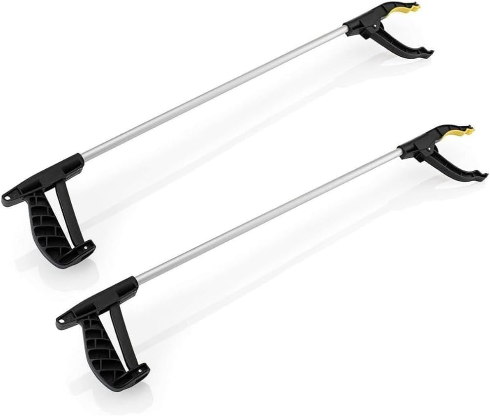 Garden Mile Long 75cm Reach 2 Grabber Stick with Magnetic Tip - Easy Grip Handle Litter Picker and Mobility Aids Pick Up Equipment - Indoor Outdoor Rubbish Collector Hand Tool Use for Home or Garden
