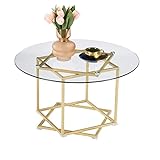 ebay couchtisch glas messing ★ Elegante Einfach zu reinigendes rundes Glas Couchtisch ★ Eine hochwertige, temperierte Glasplatte sitzt auf dem Rahmen für eine wartungsfähige Oberfläche, die den Test der Zeit in Ihrem Wohnraum steht.r Couchtisch ★ Das klare Glasoberteil und die Champagner -Gold -Basis lassen diesen Tisch stilvoll und elegant für Wohnzimmer aussehen. Dieser Couchtisch wird mit Basis -Eckschutzvorschriften verbessert!