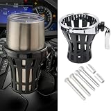 FWXEOZ Motorcycle Drink Cup Holders Handlebar Mount with Mesh Basket for Yamaha Kawasaki Suzuki Indian Honda GL1800 GL1500 F6B Universal Water Bottle Holder for Gold Wing (Chrome)