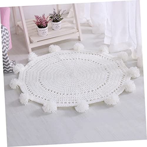 DECHOUS Baby Vloer Speelmat Baby Kinderkamer Decor Bohemian Tapijten Bohemian Tapijt Deurmat Karpetten 9X12 Woonkamer Klaring Badmat Versieren Deurmat Baddeken Harig Wit Boho Rond Tapijt - Afbeelding 8