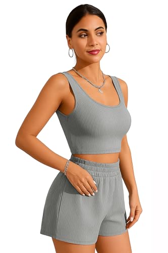 Image of ILLI LONDON Women's coords Set | Coord Sets Stylish Short | 2 Piece Set for Women | Women Top & Shorts Set |Jogging Suit | Crop Top And Pant Set