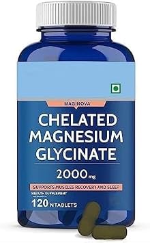 Magnesium Glycinate 2000mg Per Serving Supplement - 120 Veg Tablets