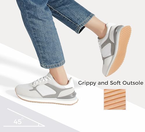 Image of LUCKY STEP Women's Platform Fashion Sneakers Suede Colorful Colorblock Stylish Retro Casual Neutral Tennis Running Footwear Walking Shoes