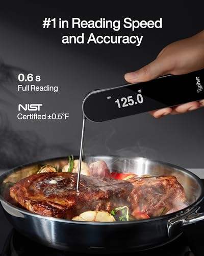 Typhur InstaProbe (Less Than .6 Seconds) Professional Meat Thermometer Digital, Instant Read Thermometer with OLED Display, IP67 Waterproof for Grill, BBQ, Cooking, Smoker, Home Brewing, NSF Certified