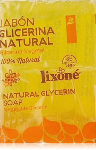 Lixone - Jabón de glicerina natural, Pack de 3 x 125 gr