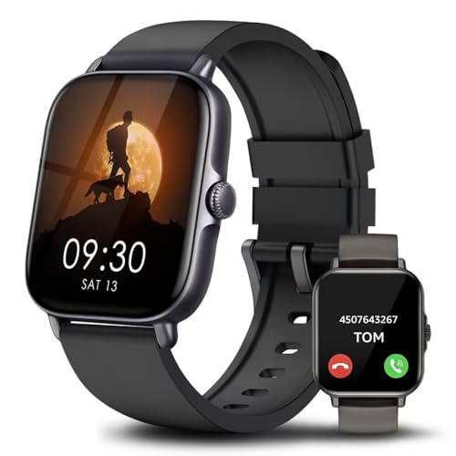 ASWEE Reloj Inteligente Mujer Hombre con Llamadas Bluetooth, 1,85'' Smartwatch con Pulsómetro, SpO2 Podómetro, Monitor de Sueño, 100+ Modos Deportivos Impermeable Reloj Inteligente para Android iOS