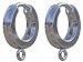 1 Pair Sterling Silver Leverback Earring Findings 14.5 x 12 mm Huggie Hoops with Open Loops Nickel Free 2 Pieces