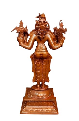 Image of Copper Idols India, 4.7 inches, Handmade Goddess Varahi, 405 Gram, Patina Antique Finish, Pack of 1 Piece