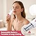 Epilator for Women Facial Hair Removal, Smooth Glide Electric Epilator with LED Light, Rechargeable Electric Hair Remover for Face, Bikini, Arms & Legs, Women's Electric Tweezers for Facial Use