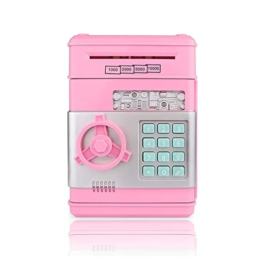 Auped Hucha electrónica password, hucha mini bancomat hucha banca banco de dinero de las contraseñas para dinero de billetes, bancomat Mini monedas mejores regalos para niños (rosas)