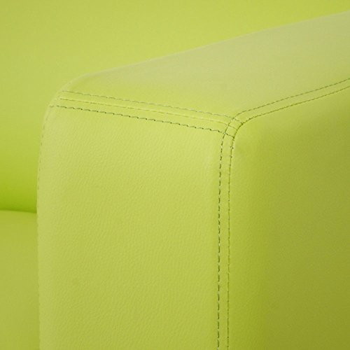 Mendler 3-1-1 Sofagarnitur Couchgarnitur Loungesofa Lille - Kunstleder, hellgrün – Bild 6