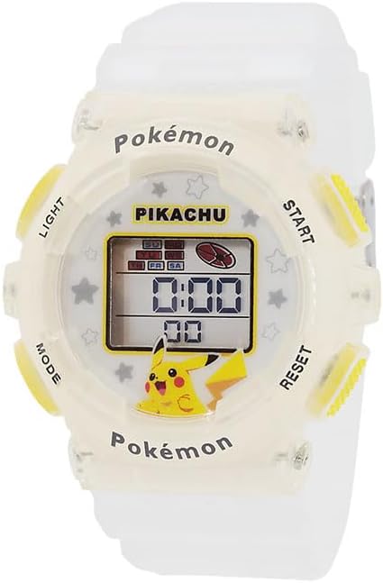 [㈱サン・フレイム] J-AXIS 腕時計 ポケットモンスターデジタルウォッチ ピカチュウ ELバックライト カレンダー機能 ストップウォッチ機能 時報機能 アラーム機能 CP3C0005-CL ユニセックス子供 クリア