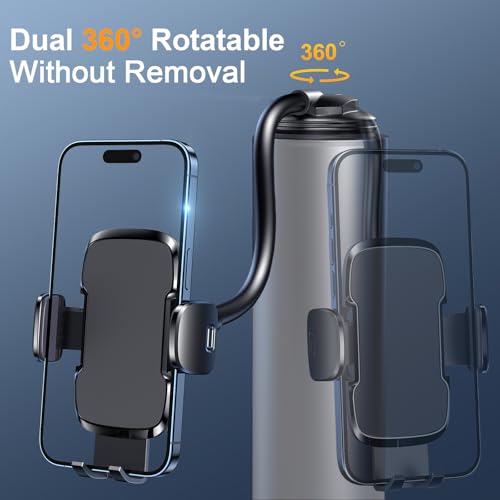 Image of Phone Holders for Your Car [Gooseneck Flexible] Phone Stand for Car Dashboard Windshield Automotive Accessories [Strong Suction Cup] Cell Phone Car Mount for All iPhone Android Smartphone