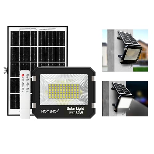 Homehop Solar Light Outdoor Home Garden 80W Flood Security Night Wall Lamp