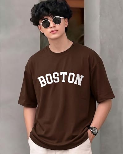 Image of AUSK Men's Graphic Printed Clothing Co-Ord Set | Oversized T Shirt with Track Pant | Casual Daily Wear Outfit for Men