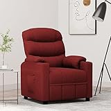 CKioict Relaxsessel Weinrot Stoff cocktailsessel Stuhl schminktisch for Wohnzimmer Büro