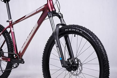 Image of United Detroit 4.2 27.5T Mountain Bike - 10-Speed Shimano Deore, SR Suntour XCM HLO Suspension, Shimano MT200 Hydraulic Disc Brakes - (Prismatic Red)