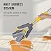 Nolopau Sponge Mop with Self-Squeeze Feature, Stainless Steel Handle, 3 PVA Absorbent Mop Head Refills, Ideal for Home & Commercial Use on Tile, Floor, Bathroom & Garage