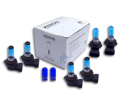 Ampoules de phare HB4 HB3 W5W effet xénon pour voiture en lot de 8 pièces