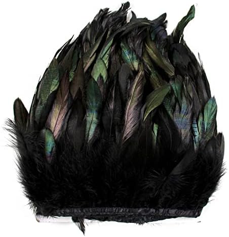 Wholesale 5 Meter Orange Feathers Trimming Fringe Rooster Feathers Ribbon For DI - Foto 9