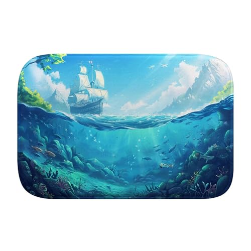 Tapis de bain moderne lavable en machine avec mousse mémoire de forme absorbante L