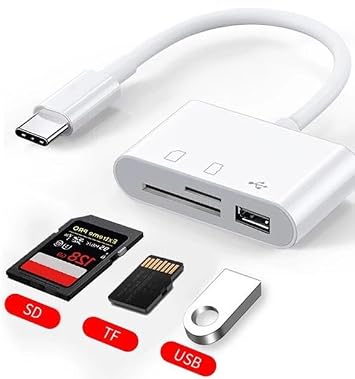 Lunatic 3252 Usb Type C To Sd Microsd Tf Kart Okuyucu Usb 3in1 Çevirici Dönüştürücü Adaptör