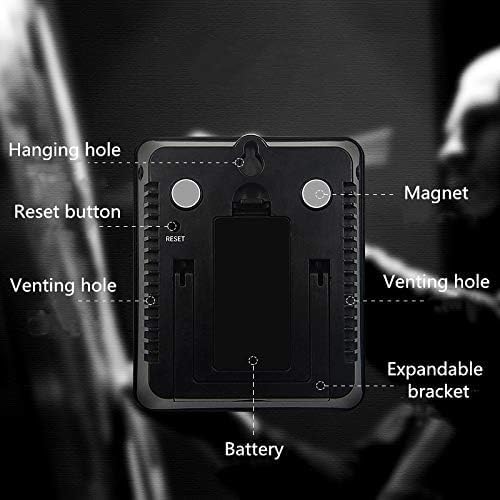 Digital Thermometer Hygrometer，Touch Screen Accurate Digital Display Wall-Mounted Household Indoor Thermometer