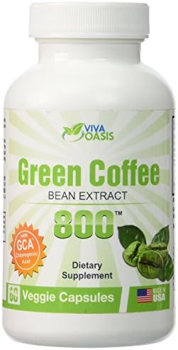 Viva Oasis Pure Green Coffee Bean Extract 800mg *60 count* with 50% GCA Chlorogenic Acid. A Weight Loss Appetite Control Extract Supplement Diet Pill Backed up By Clinical Results. Diet Pills