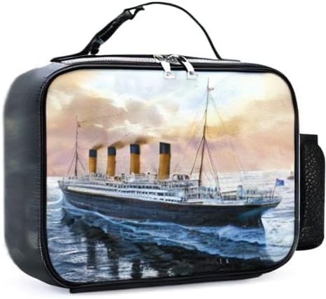 Miniatura 9 de Retro Titanic Famous Old Historic Lunch Bag - Lonchera aislada, reutilizable, bolsa de almuerzo para oficina, trabajo, viajes