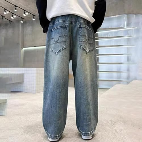 Boys Jeans Kids Vintage Y2k Fashion Baggy Denim Pants Soft Comfy Tween Hip Hop Streetwear Relaxed Fit Jeans 5-15 Year4