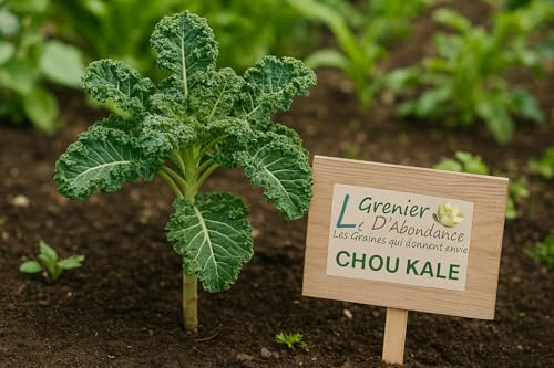 100 graines à semer - Le Grenier d'Abondance - Chou Kale - Brassica oleracea sabellica