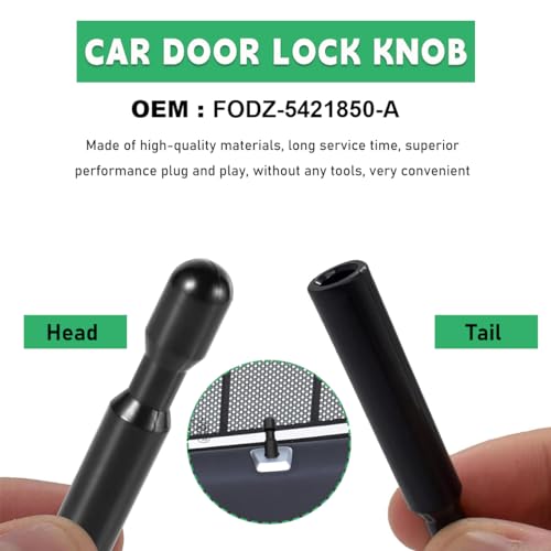 image for Yourkar 2 PCS Car Door Lock Knobs, Auto Interior Door Lock Knob Pull P
