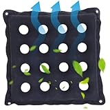 Nicedeal Bed Sore Cushions for Butt with Inflator 19x19in Pressure Relief Seat Cushion 16 Hole Inflatable Flocking Waffle Cushion for Sickbed Wheelchair Car Office, Inflatable Seat Cushion