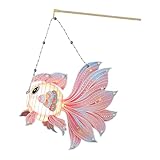 Opilroyn Trabajos con farolillos chinos para niños, trabajos con farolillos en forma de, kit de farolillos de pescado artesanales de papel chino, kit para hacer farolillos de papel chinos, kit de