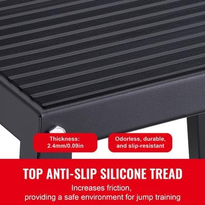 Happybuy 18 Inch Plyometric Jump Box, Steel Fitness Plyo Box, Anti-Slip Platform for Home Gym Training, Strength Conditioning, 500 lbs Capacity, Black