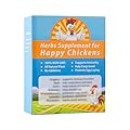 Chicken Nesting Herbs and Flowers Chili Mix Supplement Coop Boxes Pads Roost Poultry House Feed Grit Lime Bedding Refresher Treats Snacks for Daily Wellness Feather Quality Egg Production (17.6 OZ)