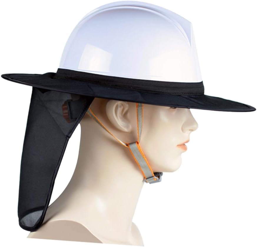 OSALADI Hard Hat Visor Sun Shade Reflective Sunshade Hard Hat Sun Safety Hat Sun Shade High Visibility Mesh Hat Full Brim Shield Neck Shade for Man Woman