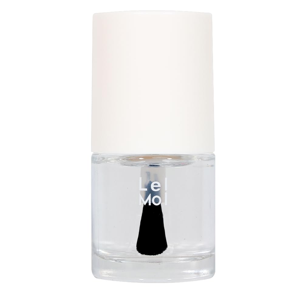 COSMOO2 in 1 Base Coat Top Coat Nail Polish, Clear Quick Dry Nail Lacquer Color Base Protection High Shine Long Lasting Glossy Fast Air Dry Nail Polish-8.5ML