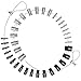 CKE [Patent] Upgraded Nut &amp; Bolt Thread Checker (Inch &amp; Metric) Detachable Wire Loop Design - 34 Male/Female Gauges - 18 Inch &amp; 16 Metric Detachable Nut and Bolt Thread Size Checker Identifier Gauges