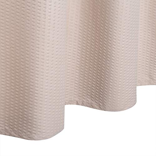 Caromio Water Repellent Soft Microfiber Fabric Shower Curtain Or Liner For Bathroom, Decorative Embossed Pattern, Taupe, 72X72 Inches #TOP5